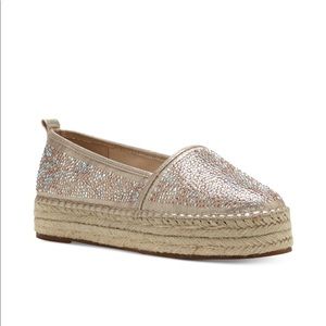 INC metallic closed toe espadrilles - loafers